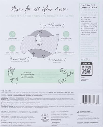 The Honest Company Multi-Use Baby Wipes, Pattern Play, 720 Count