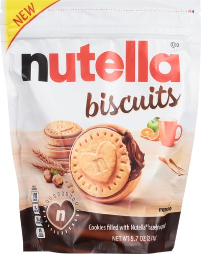 Nutella Biscuits Cookies Filled with Nutella Hazelnut Spread, Sweet Snack Pack, 9.7 oz