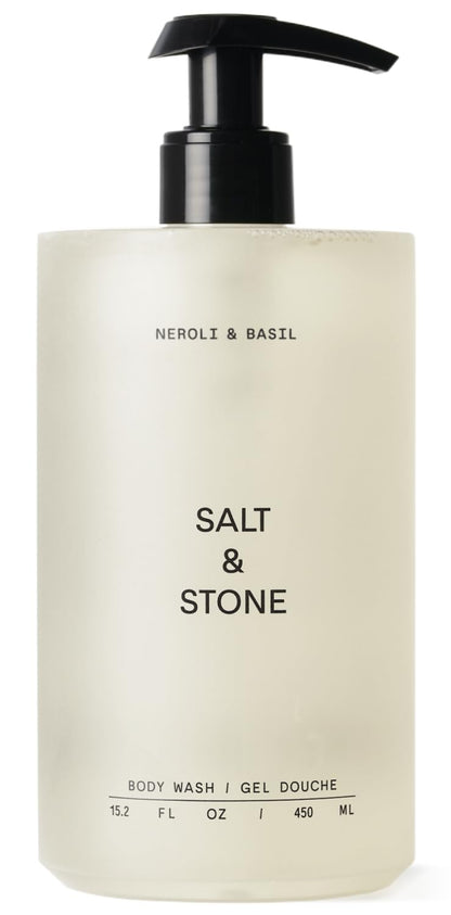 Salt & Stone Body Wash for Women & Men, Bergamot & Hinoki 15.2 fl oz