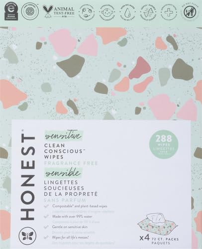 The Honest Company Multi-Use Baby Wipes, Pattern Play, 720 Count