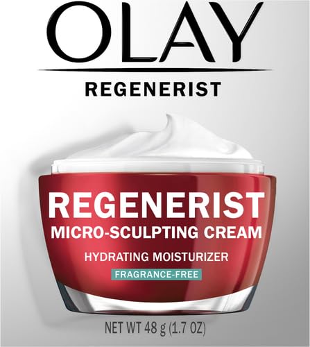 Olay Face Moisturizer, Regenerist Micro-Sculpting Facial Cream for Women - Anti-Aging, Anti-Wrinkle, Firming Skin Care - Triple Collagen Cream, Peptide Moisturizer, Hyaluronic Acid, Niacinamide, 1.7oz
