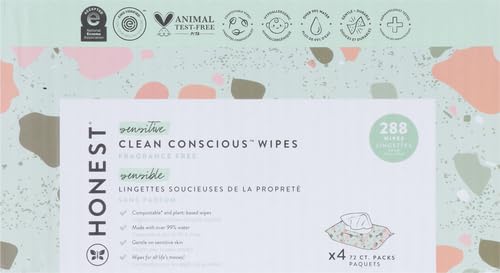 The Honest Company Multi-Use Baby Wipes, Pattern Play, 720 Count