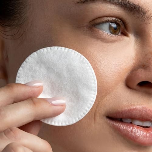 Cliganic Extra Large Face Pads (100 Count) - Soft, Extra Absorbent, Ultra Durable, Hypoallergenic, For Makeup, Nail Polish & Daily Buildup Removal, Toner & Cleanser Application, Dual Sided & Lint-Free