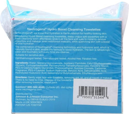Neutrogena Hydro Boost Cleansing Wipes Makeup Remover, 25 Ct