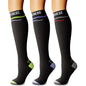 CHARMKING Compression Socks for Women & Men Circulation (3 Pairs) 15-20 mmHg is Best Support for Athletic Running Cycling