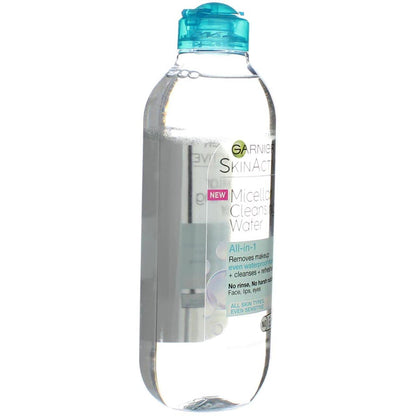Garnier Micellar Water For Waterproof Makeup, Hydrating Facial Cleanser & Makeup Remover, Suitable for Sensitive Skin, Vegan, Cruelty Free, 13.5 Fl Oz (400mL), 1 Count