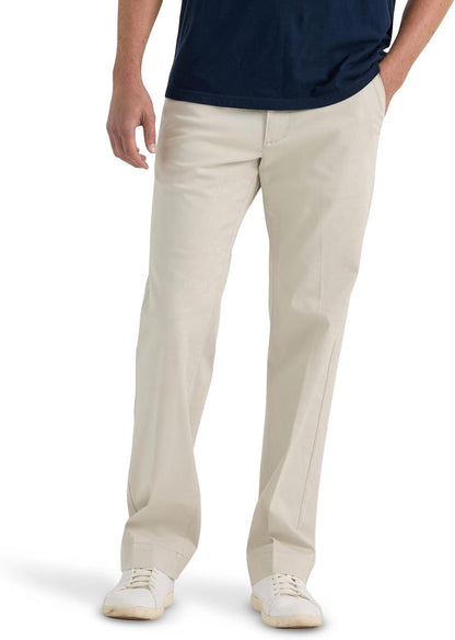 Lee Men's Extreme Motion Flat Front Regular Straight Pant