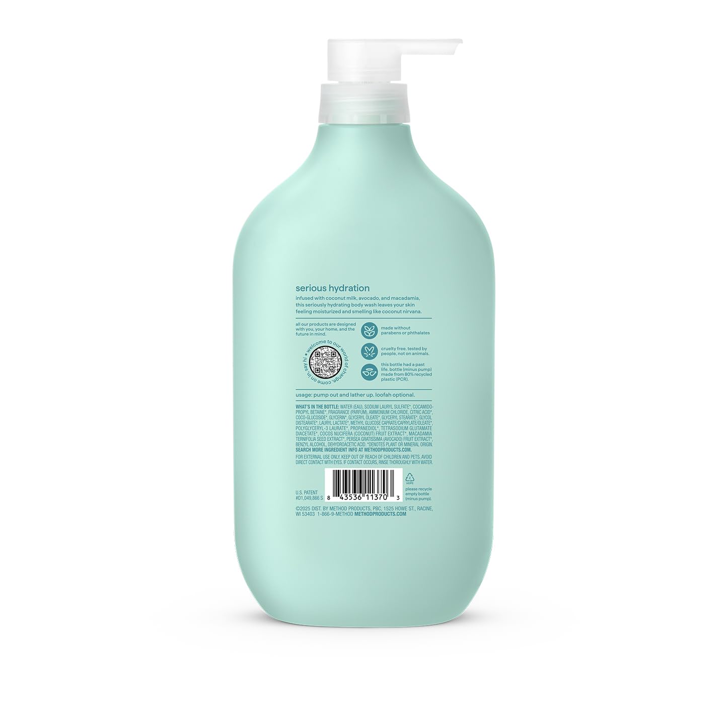Method Body Wash, Island Mist-Leaves Skin Feeling Soft & Moisturized, Made Without Parabens, Notes of Hibiscus, Mango Nectar & Passion Fruit, 28 fl oz