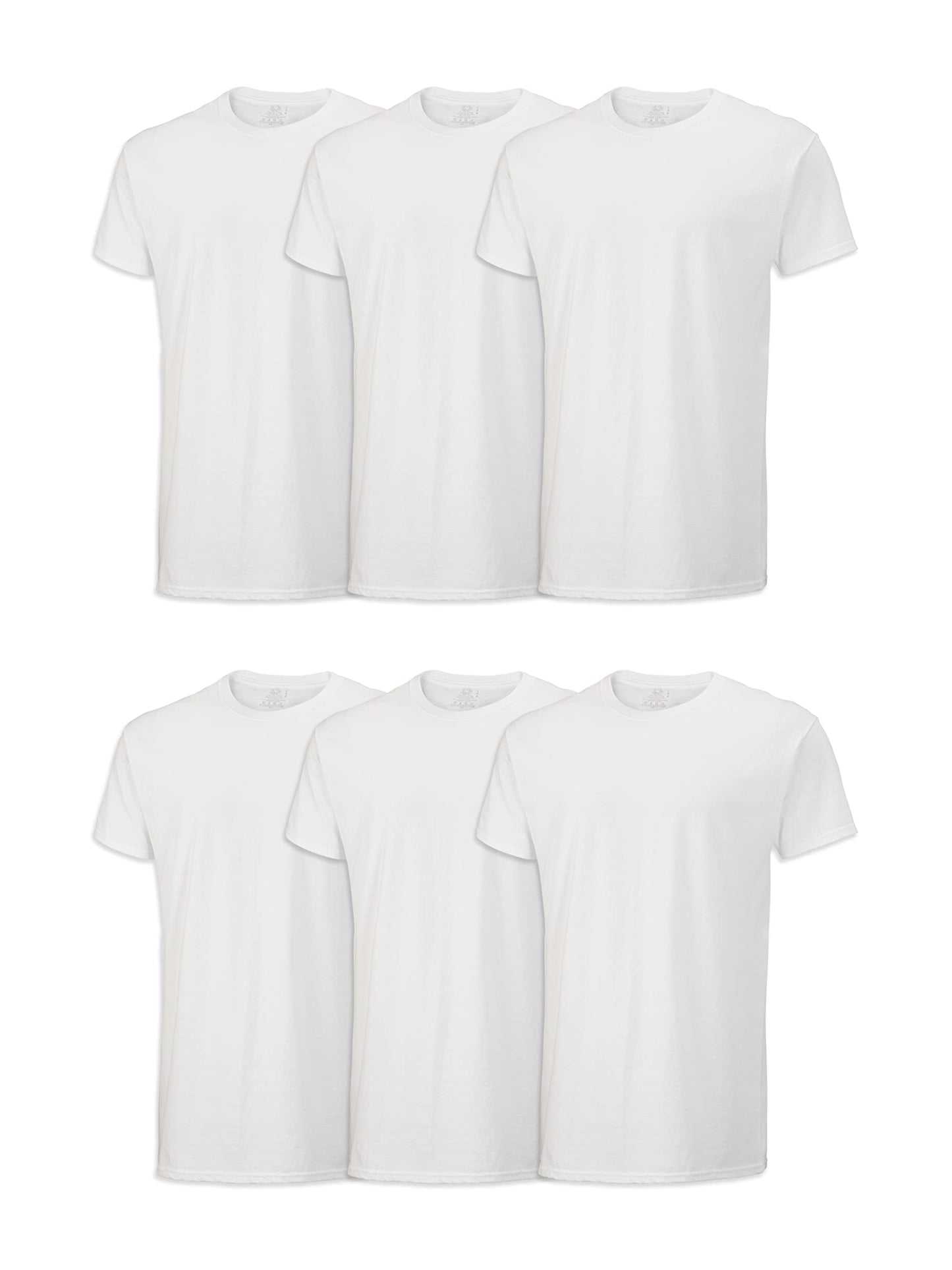 Fruit of The Loom Men's Crew Tee Undershirts, Moisture Wicking & Tag Free, Also Available in Big & Tall