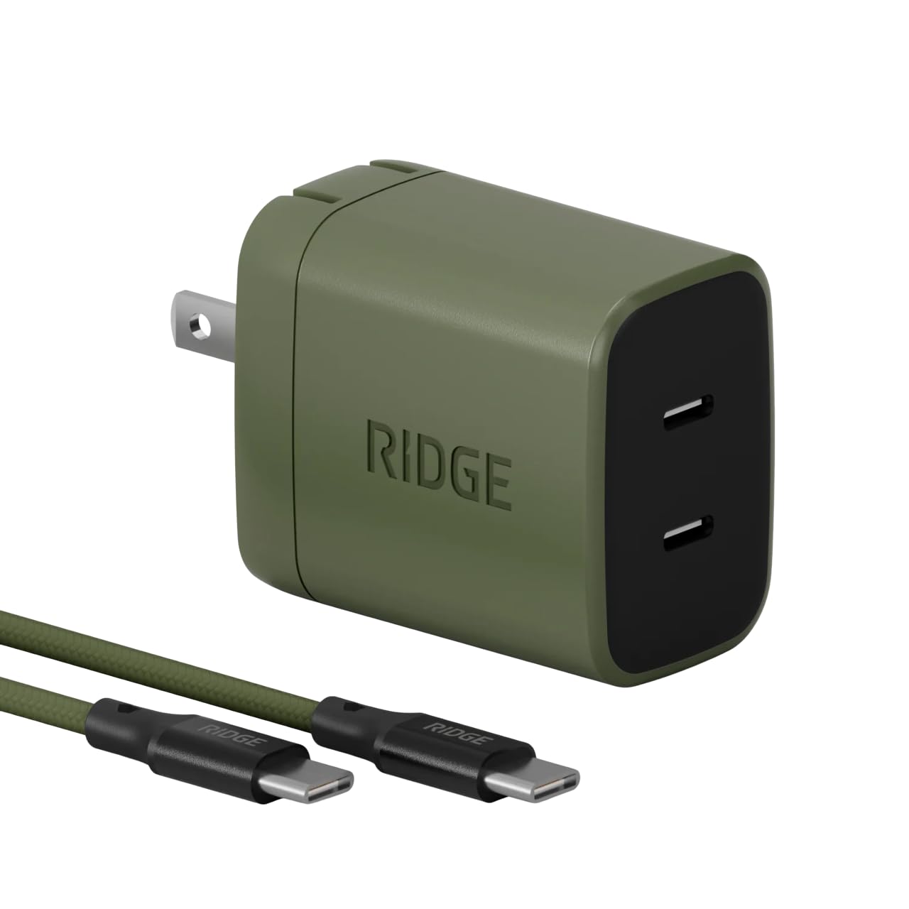 Ridge 20W Magnetic Power Bank Battery Pack 10,000mAh - Fast Charging, Compatible with MagSafe - Portable Charger Flight-Safe Travel Powerbank - Built-in Cables & Magnetic Attachment (Matte Black)