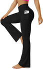 FOHOFO Yoga Pants Women, Flare Leggings for Women with Pockets Crossover High Waisted Bootcut Yoga Pants