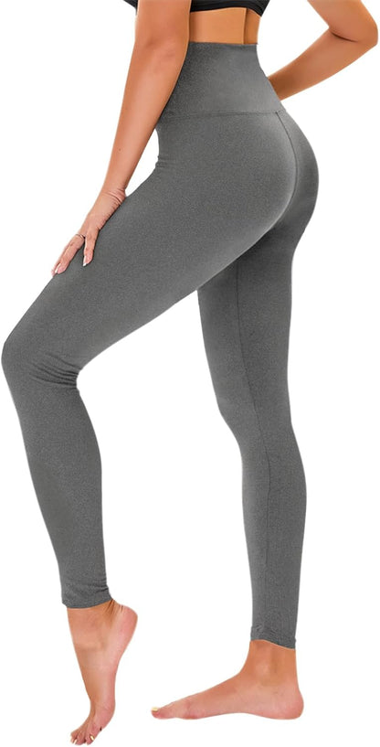 TNNZEET High Waisted Leggings for Women - No See Through Tummy Control Cycling Workout Yoga Pants with Pockets Reg & Plus