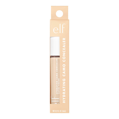 e.l.f. Hydrating Camo Concealer, Covers Blemishes & Under-Eye Circles, Full-Coverage & Delivers A Satin Finish, Vegan & Cruelty-Free, Light Ivory