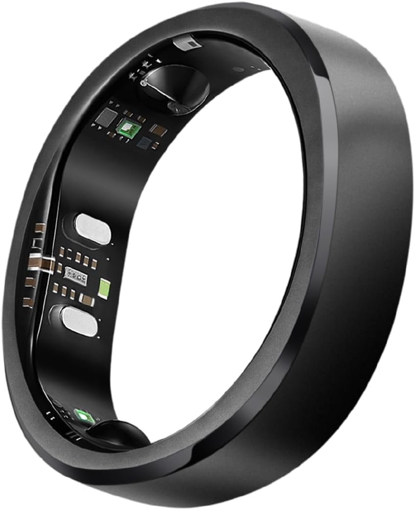 RingConn Gen 3 Smart Ring - Vascular Trends(Size 12, Matte Black)