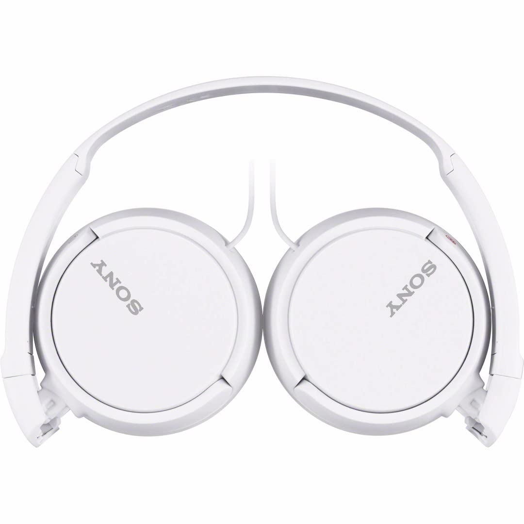 Sony ZX Series Wired On-Ear Headphones, White MDR-ZX110