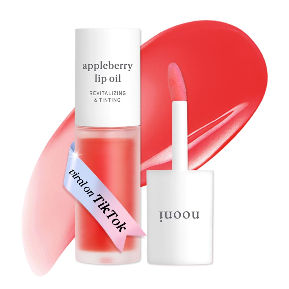 NOONI Korean Lip Oil - Applepeony - pH Color-Changing Plumping Lip Gloss