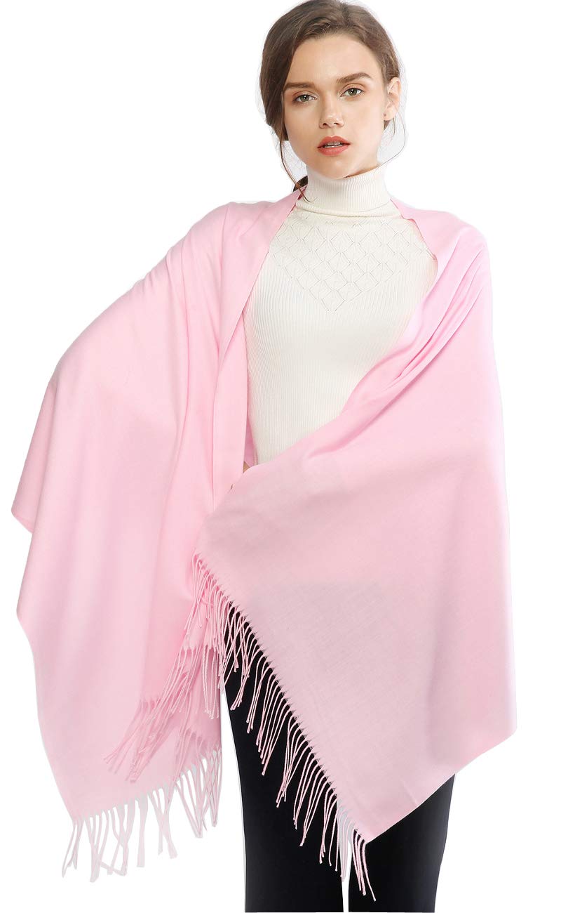 RIIQIICHY Women's Fringe Shawl Wrap Pashmina Scarf for Wedding Evening