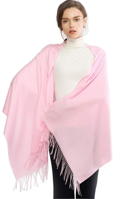 RIIQIICHY Women's Fringe Shawl Wrap Pashmina Scarf for Wedding Evening