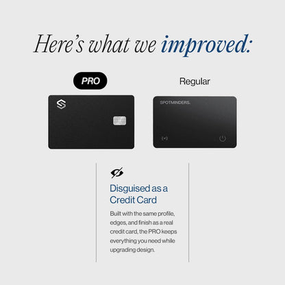 SPOTMINDERS Apple MFi Certified Wallet Tracking Card Black 4-Pack Travel Gifts for Him Works with Apple Find My Rechargeable Tracker IP68 Waterproof 0.07" Slim iPhone Item Finder for Luggage Passport