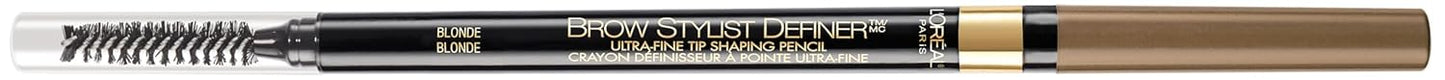 L'Oreal Paris Makeup Brow Stylist Definer Waterproof Eyebrow Pencil, Ultra-Fine Mechanical Pencil, Draws Tiny Brow Hairs and Fills in Sparse Areas and Gaps, Brunette, 0.003 Ounce (Pack of 2)