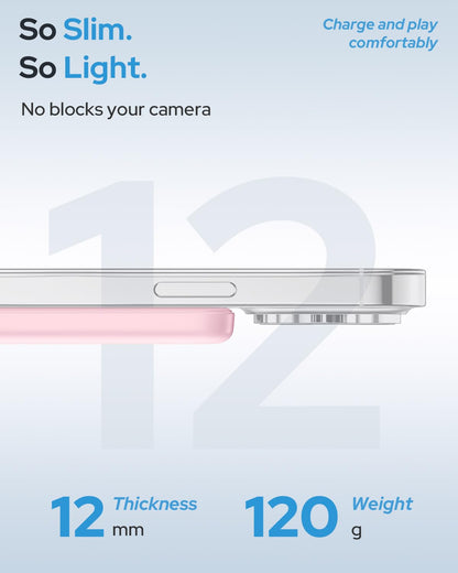 for Magsafe Portable Charger, 5000mAh Slim Wireless Magnetic Power Bank