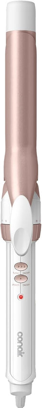 Conair Curling Iron, Double Ceramic, 1" Barrel, White/Rose Gold
