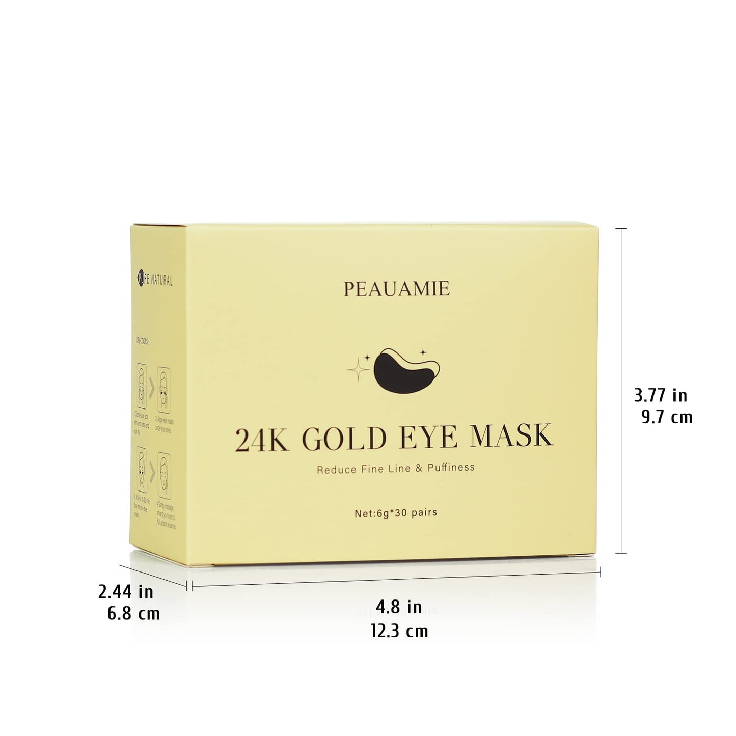PEAUAMIE Under Eye Patches Gold and Hyaluronic Acid for puffy eyes,Rose Eye Masks for Dark Circles and Puffiness skin care Smooth Wrinkles products 30 Pairs