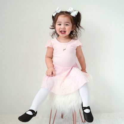 Stelle Girls' Footed Ballet Tights for Dance Class Toddler Kids 2T-15Y