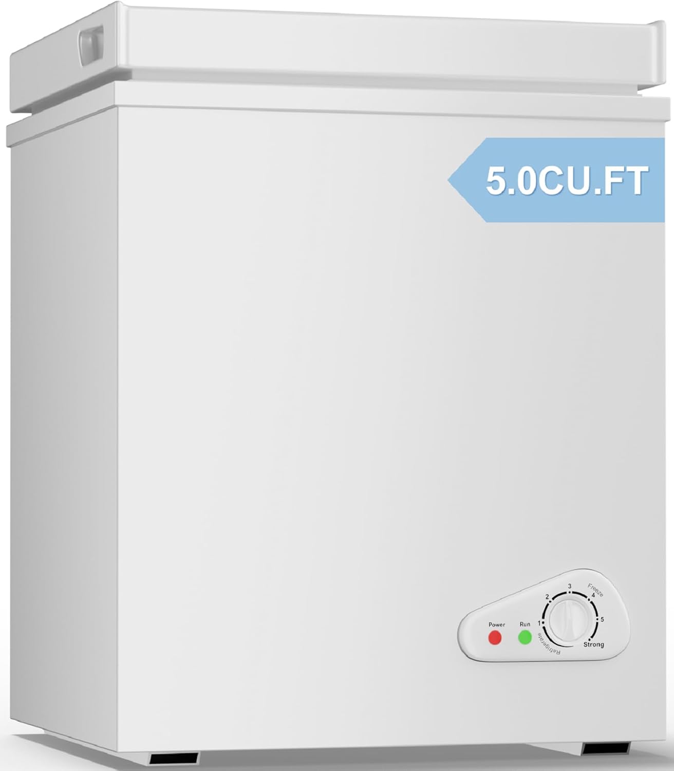 TABU 3.5 Cubic Feet Chest Freezer, Compact Deep Freezer, Black