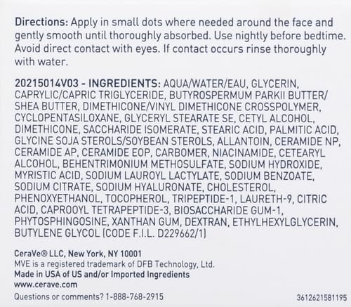 CeraVe Night Cream, Face Moisturizer, Skin Care for Dry Skin, 1.7oz