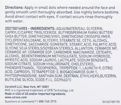 CeraVe Night Cream, Face Moisturizer, Skin Care for Dry Skin, 1.7oz