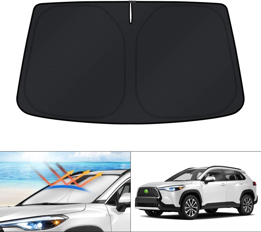 KUST Windshield Sun Shade for 2016 2017 2018 2019 2020 2021 2022 BMW X1 F48 Accessories Custom Fit Sunshade Foldable Window Sun Visor Protector Blocks UV Rays Keep Your Car Cooler