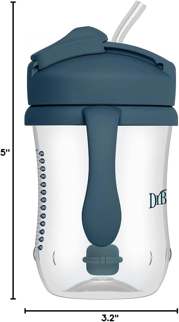 Dr. Brown's Milestones Baby's First Straw Cup, Blue, 1-Pack