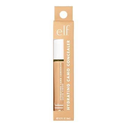 e.l.f. Hydrating Camo Concealer, Covers Blemishes & Under-Eye Circles, Full-Coverage & Delivers A Satin Finish, Vegan & Cruelty-Free, Light Ivory