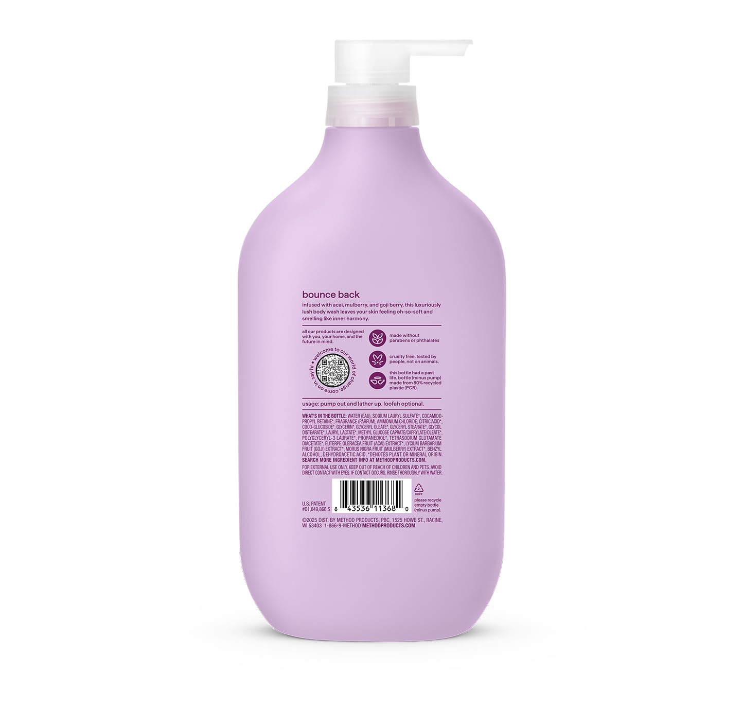 Method Body Wash, Island Mist-Leaves Skin Feeling Soft & Moisturized, Made Without Parabens, Notes of Hibiscus, Mango Nectar & Passion Fruit, 28 fl oz
