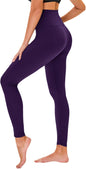 TNNZEET High Waisted Leggings for Women - No See Through Tummy Control Cycling Workout Yoga Pants with Pockets Reg & Plus