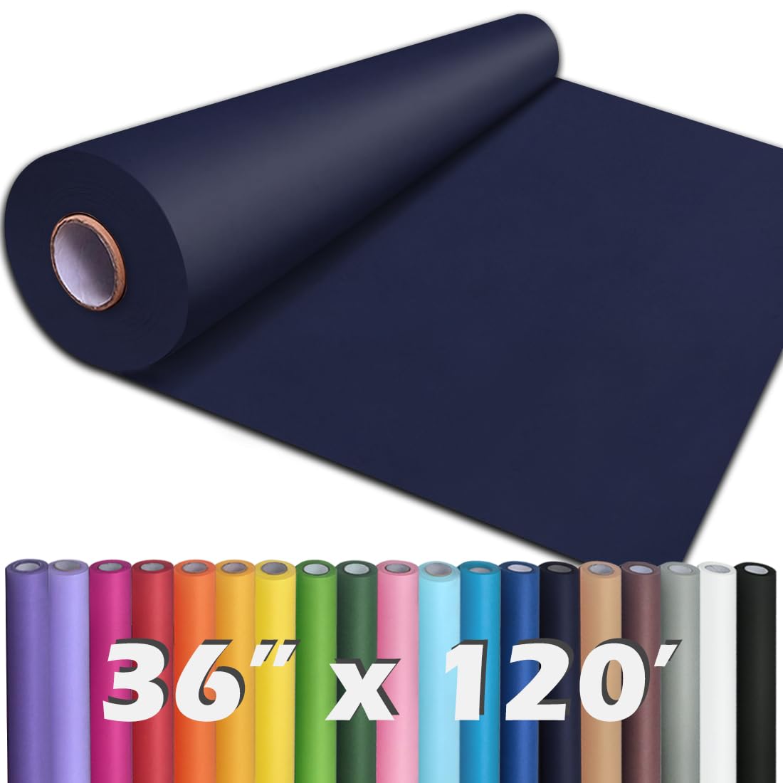 PerkHomy Brown Kraft Paper Roll 36" x 1,440" (120') for Craft Bulletin Board Paper Art Table Covering Crafting Gift Wrapping Bouquet Packing Parcel 70GSM 50LB (Brown, 36" x 120')