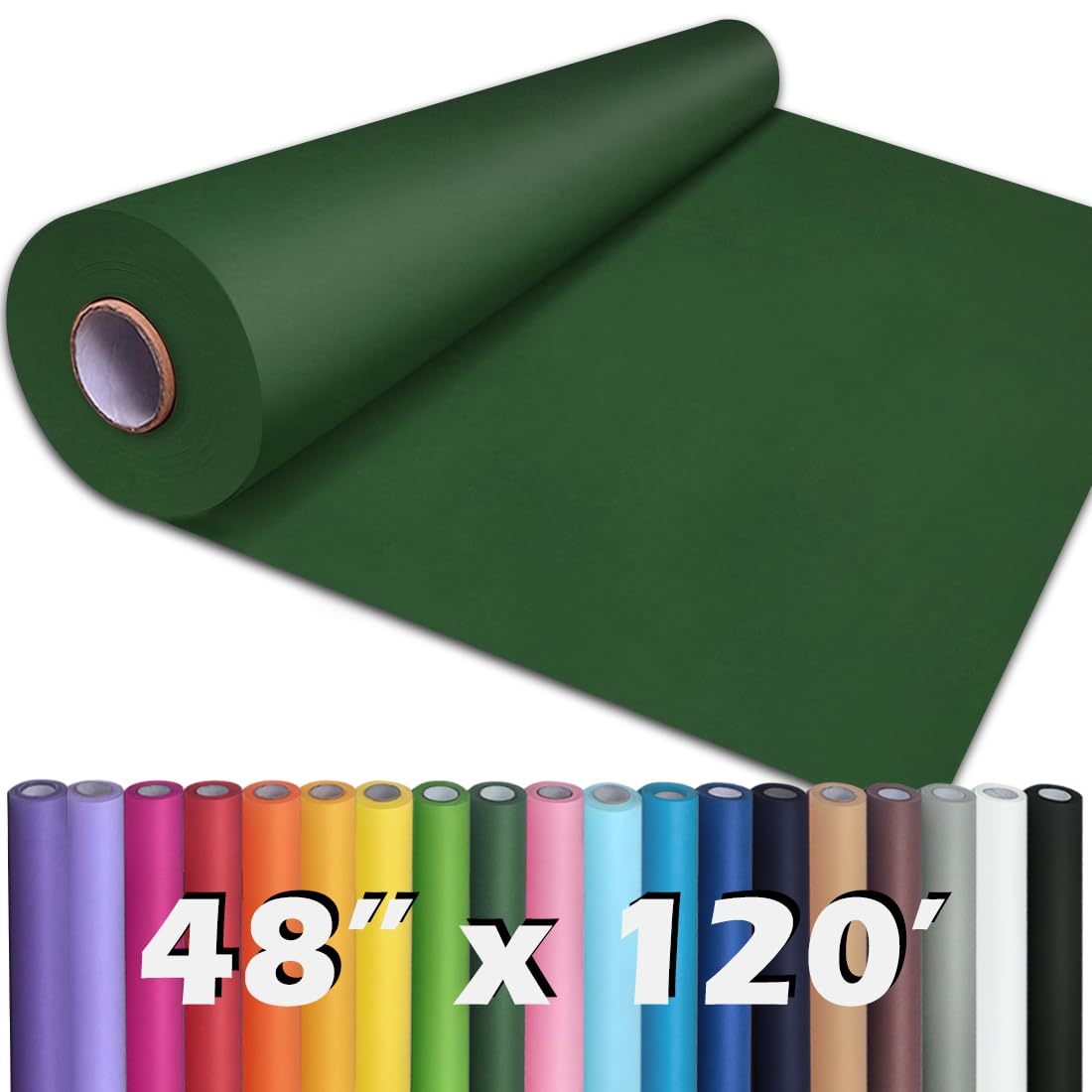 PerkHomy Brown Kraft Paper Roll 36" x 1,440" (120') for Craft Bulletin Board Paper Art Table Covering Crafting Gift Wrapping Bouquet Packing Parcel 70GSM 50LB (Brown, 36" x 120')