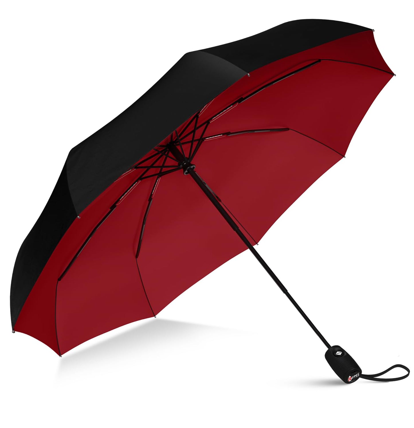 Windproof Travel Umbrella - Compact & Withstands Winds up to 100MPH, Strongest Premium Auto Folding Umbrella for Rain and Sun - Durable, Light & Portable for Women & Men, Fits Backpack & Cars