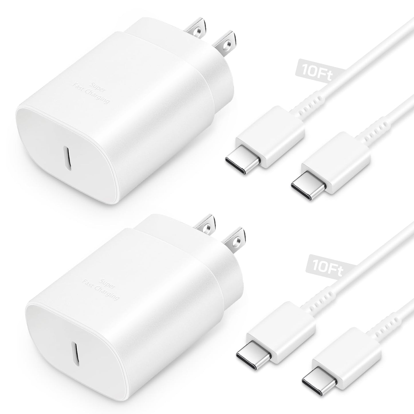 GUUSMART Type C Charger 2-Pack 25W Long 6ft USB C Charger Cable