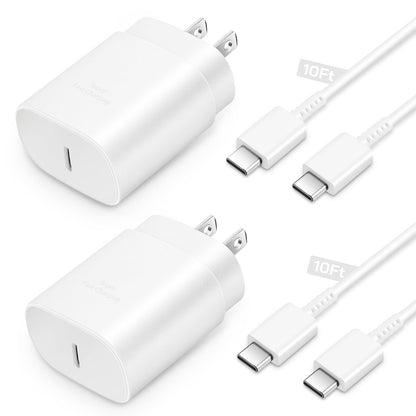 GUUSMART Type C Charger 2-Pack 25W Long 6ft USB C Charger Cable