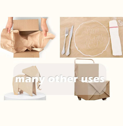 PerkHomy Brown Kraft Paper Roll 36" x 1,440" (120') for Craft Bulletin Board Paper Art Table Covering Crafting Gift Wrapping Bouquet Packing Parcel 70GSM 50LB (Brown, 36" x 120')