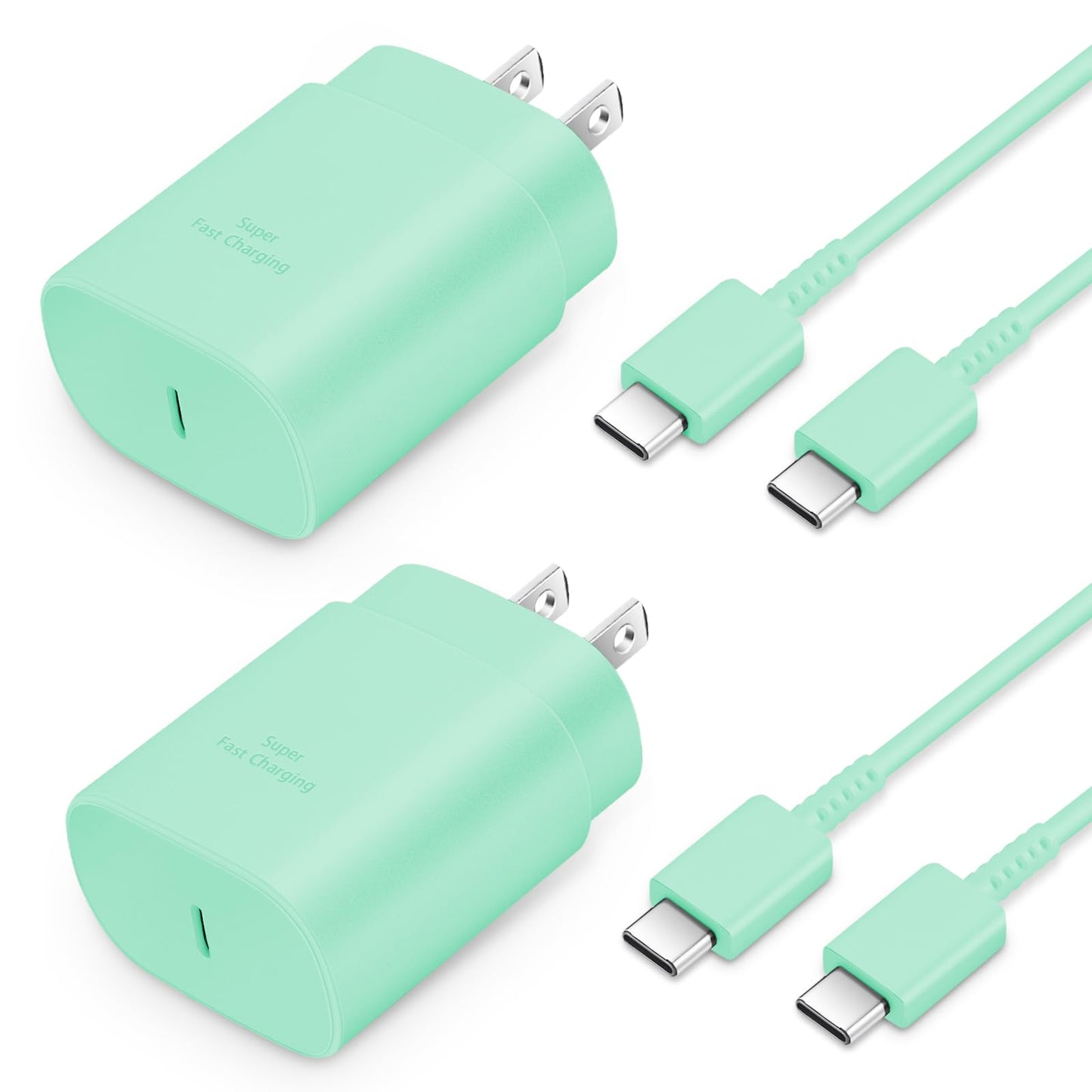 GUUSMART Type C Charger 2-Pack 25W Long 6ft USB C Charger Cable