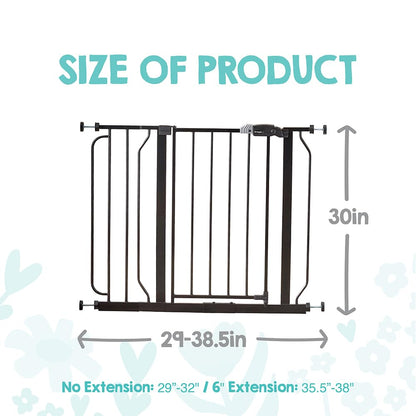 Regalo Safety 29"-38.5" Easy Step Baby Gate, Bottom of Stairs & Doorways