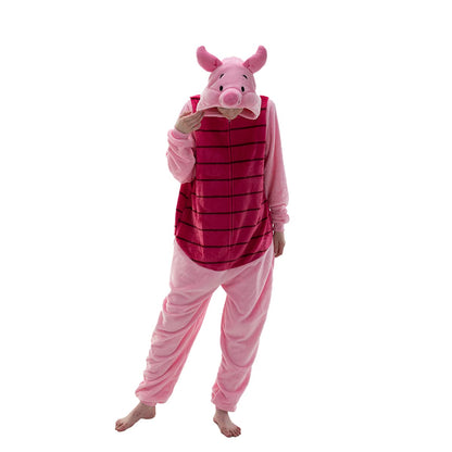 COSUSKET Snug Fit Unisex Adult Onesie Pajamas, Flannel Cosplay Animal One Piece Halloween Costume Sleepwear Homewear