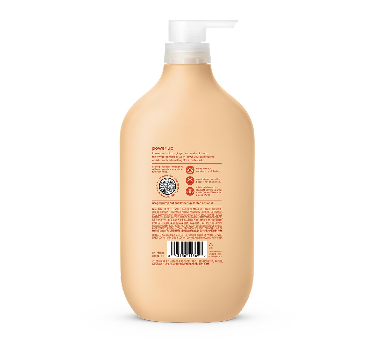 Method Body Wash, Island Mist-Leaves Skin Feeling Soft & Moisturized, Made Without Parabens, Notes of Hibiscus, Mango Nectar & Passion Fruit, 28 fl oz