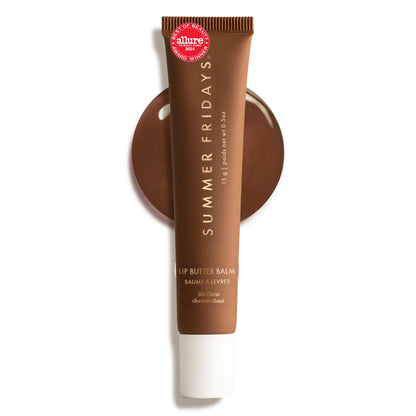 Summer Fridays Lip Butter Balm - Moisturizing Lip Gloss for Instant Shine + Sheer Color - With Nourishing Shea Butter - Everyday Makeup + Skin Care Summer Essentials - Vegan - Pink Sugar (.5 Oz)