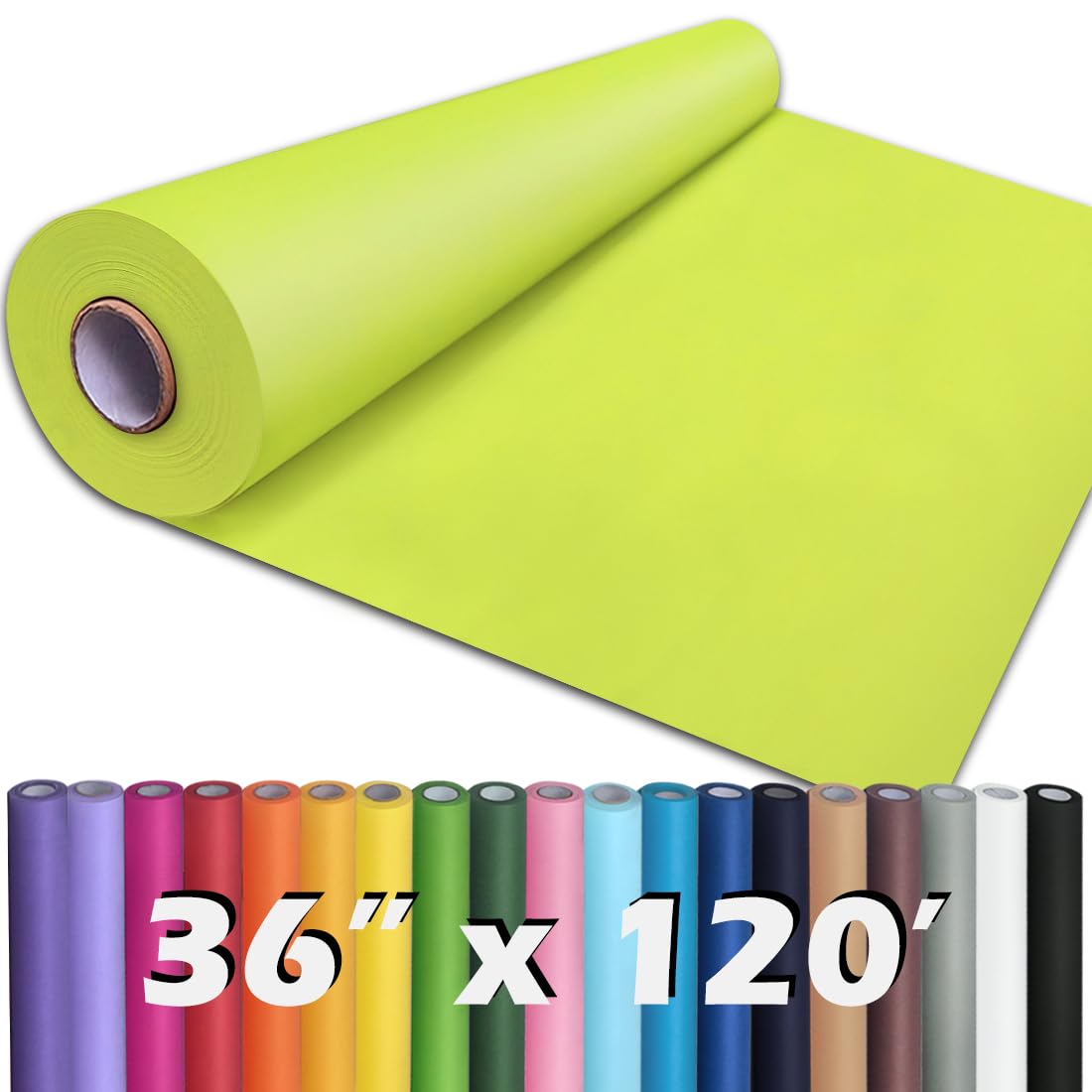 PerkHomy Brown Kraft Paper Roll 36" x 1,440" (120') for Craft Bulletin Board Paper Art Table Covering Crafting Gift Wrapping Bouquet Packing Parcel 70GSM 50LB (Brown, 36" x 120')