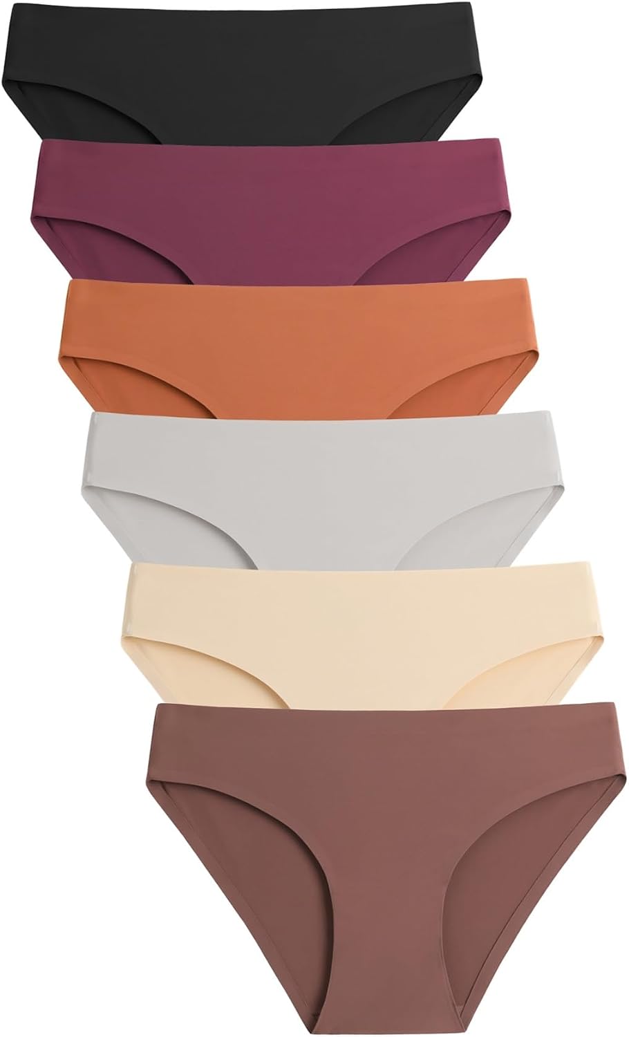 Caterlove Women's Seamless Underwear No Show Panties 6 Pack