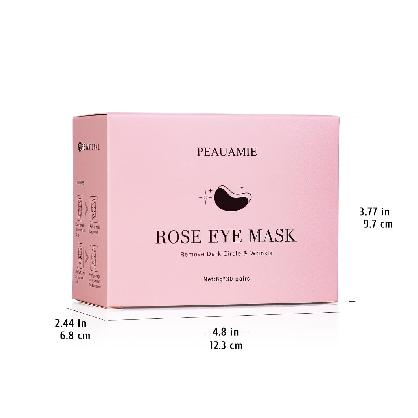 PEAUAMIE Under Eye Patches Gold and Hyaluronic Acid for puffy eyes,Rose Eye Masks for Dark Circles and Puffiness skin care Smooth Wrinkles products 30 Pairs